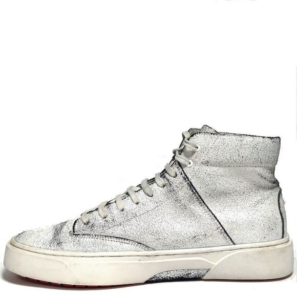 TCG Limited Edition "Culver" Cracked Distressed White Sneakers Sz 9 - Picture 7 of 13